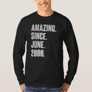 22 Year Old 22nd Birthday Amazing Since June 200 T-Shirt
