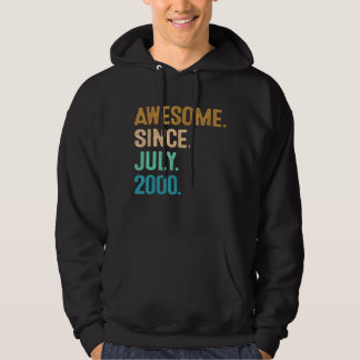 22 Year Old  Awesome Since July 2000 22nd Birthday Hoodie