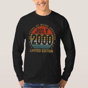 22 Year Old Gift July 2000 22nd Birthday T-Shirt