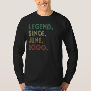 22 Year Old Legend Since June 2000 22nd Birthday T-Shirt