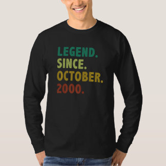 22 Year Old Legend Since October 2000 22nd Birthd T-Shirt