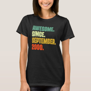 22 Years Old Awesome Since September 2000 22nd 16 T-Shirt