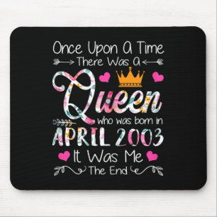 22 Years Old Birthday Girl 22 Birthday Queen April Mouse Pad