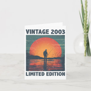 22 Years Old Gift 2003 Fishing Fisherman Fish 22nd Card