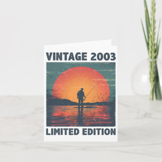 22 Years Old Gift 2003 Fishing Fisherman Fish 22nd Card