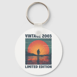 22 Years Old Gift 2003 Fishing Fisherman Fish 22nd Keychain