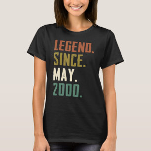 22 Years Old Legend Since May 2000 22nd Birthday T-Shirt