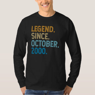 22 Years Old Legend Since October 2000 22nd Birthd T-Shirt