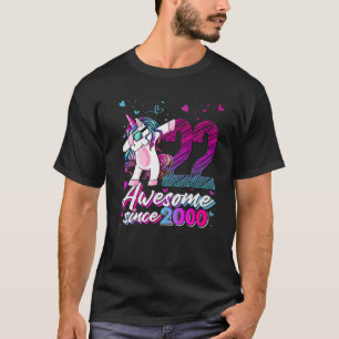 22 Years Old Unicorn Dabbing 22Nd Birthday Unicorn T-Shirt