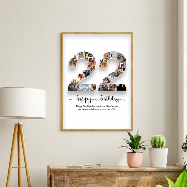 22e anniversaire Photo Collage Poster (Créateur téléchargé)