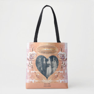 22nd/7th Copper Wedding Rose Photo Tote