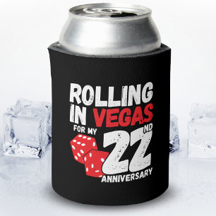 22nd Anniversary Married 22 Years Las Vegas Trip Can Cooler