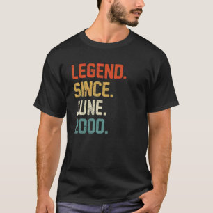 22nd Birthday 22 Year Old Legend Since June 2000 T-Shirt