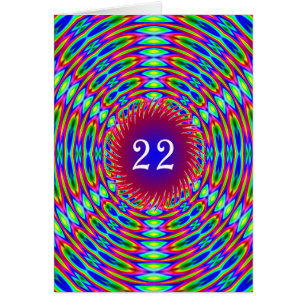 22nd Birthday Abstract Trippy Swirls