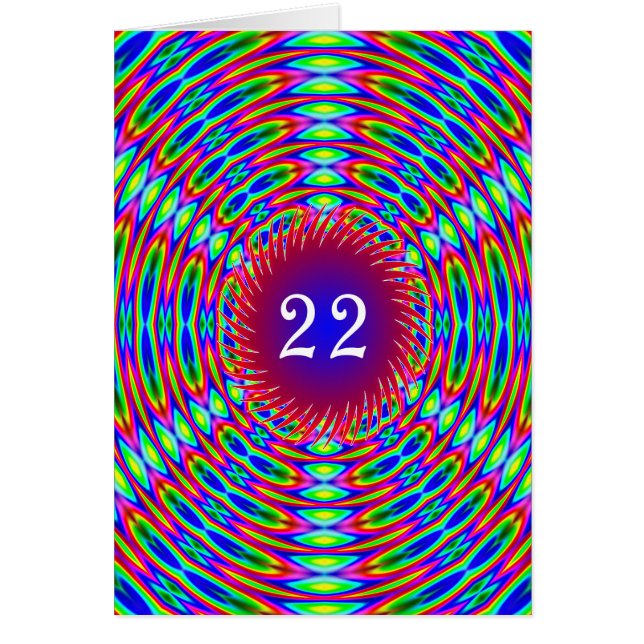 22nd Birthday Abstract Trippy Swirls (Front)