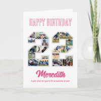 22nd Birthday Anniversary Number 22 Photo Collage
