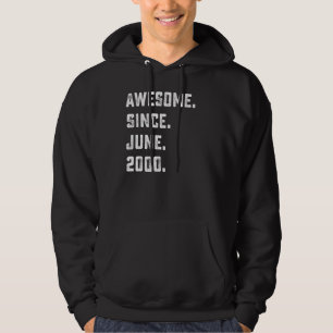 22nd Birthday Awesome Since June 2000 22 Years Ol Hoodie
