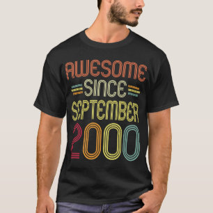22nd Birthday Awesome Since September 2000 22 Yea T-Shirt