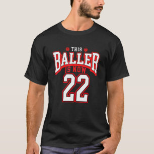 22nd Birthday Basketball 22 Years Old Bday T-Shirt