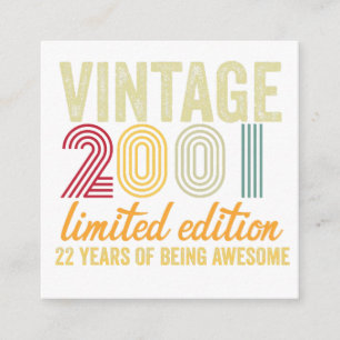 22nd birthday enclosure card