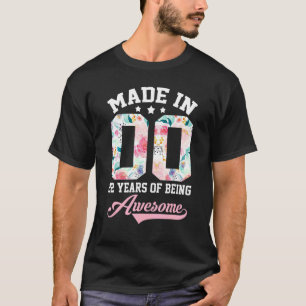 22nd Birthday Girl For Teenager Girls Made In 200 T-Shirt