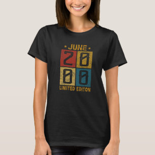 22nd Birthday June 2000 Born In 2000 22 Yrs Old Bd T-Shirt