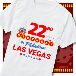 22nd Birthday Las Vegas Welcome Sign Party Squad T-Shirt