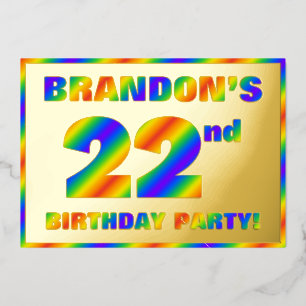22nd Birthday Party — Fun, Rainbow Spectrum “22”