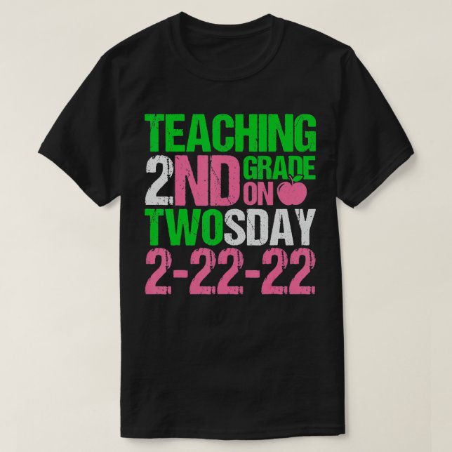 22nd February 2022 Twosday 22222 Funny Aka Math Te T-Shirt (Design Front)