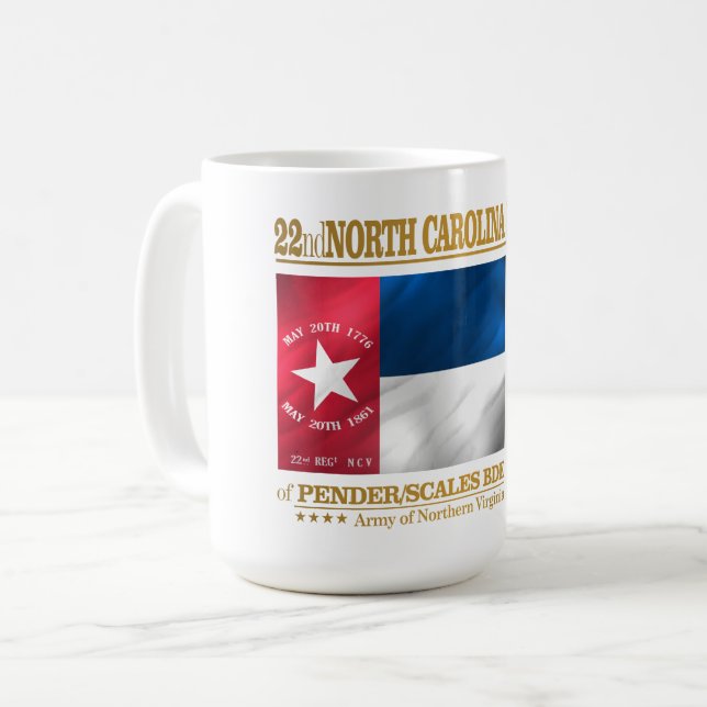 22nd North Carolina Infantry (BA2) Coffee Mug (Front Left)