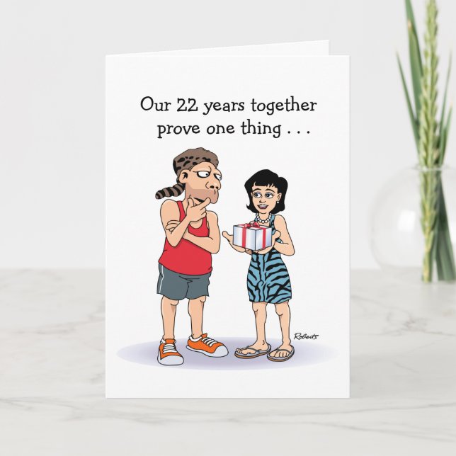 22nd Wedding Anniversary Card: Love Card (Front)