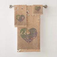 22nd Wedding Anniversary Coppery Heart Rose   Bath