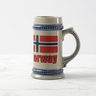22oz Blue/Grey Stein Norway\Flag
