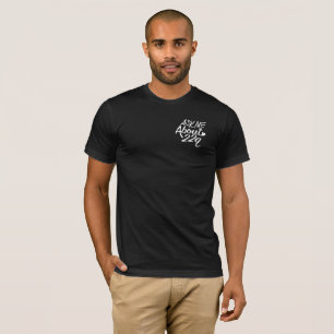 22qtshirt, Ask Me About 22q, white logo on black T-Shirt