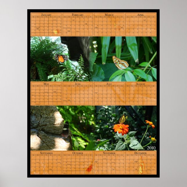 22x28 Butterfly Calendar Poster (Front)