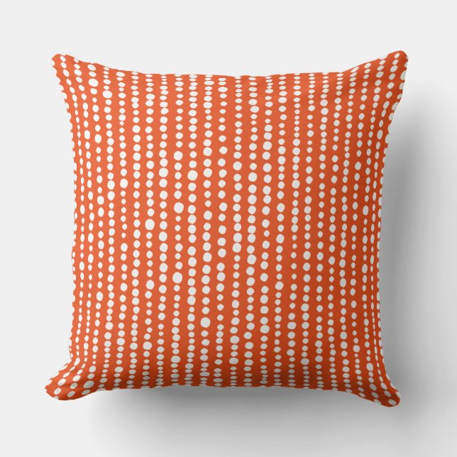 230216 - White on Orange ec4f1b Throw Pillow (Front)