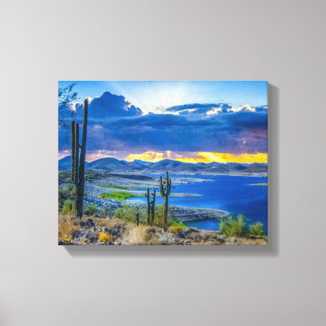 2309-2-Lake Pleasant at Sunset Canvas Print (Front)