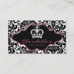 232 Jewellery Princess Crown Floral Damask Business Card