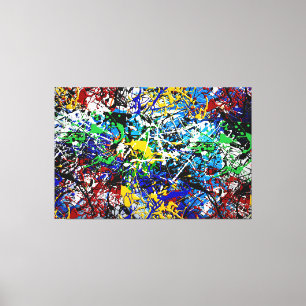 23_001, Splatter Abstract Canvas Print