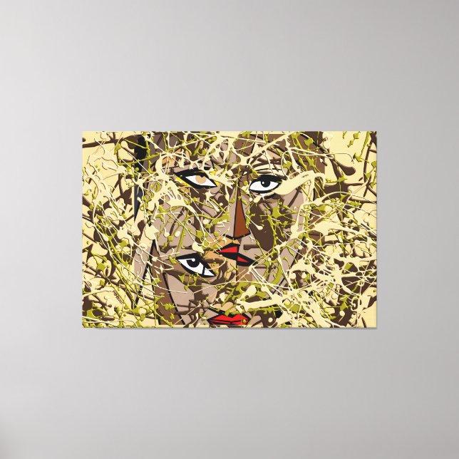 23_006, Splattered Paint Art Canvas Print (Front)