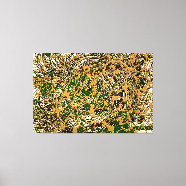 23_008, Splattered Paint Art Canvas Print (Front)