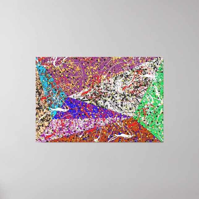 23_014, Splatter Abstract Canvas Print (Front)
