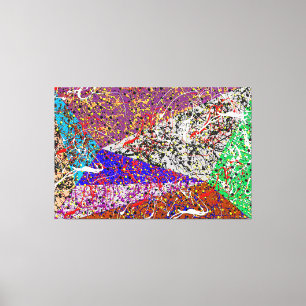 23_014, Splatter Abstract Canvas Print