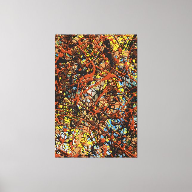 23_017, Splatter Abstract Canvas Print (Front)
