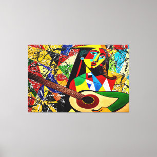 23_028, Abstract, Cubism, Splatter, art. Canvas Print