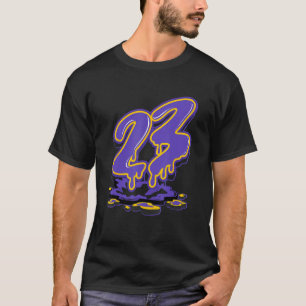23 Drip Black Field Purple 12s Matching T-Shirt