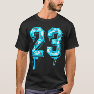 23 Drip Camo Gamma Blue Matching T-Shirt