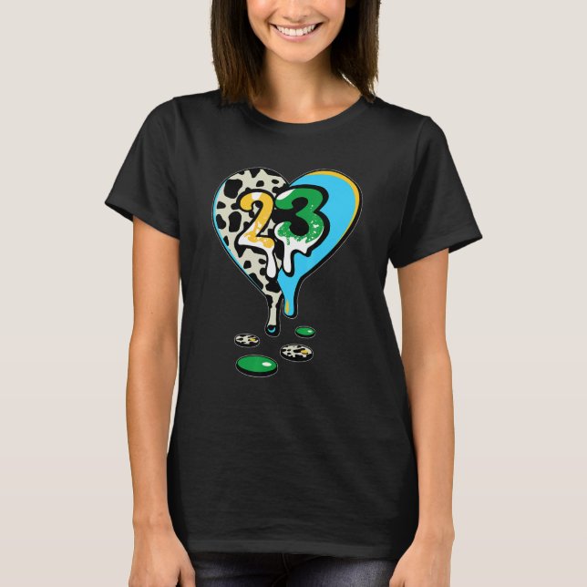 23 Drip Heart Chunky Dunky T-Shirt (Front)
