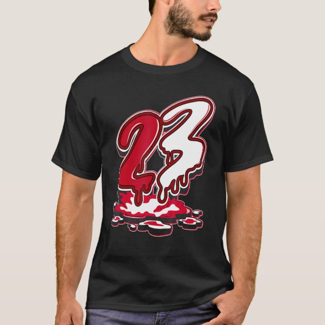 23 Drip Next Nature White Gym Red Matching T-Shirt (Front)