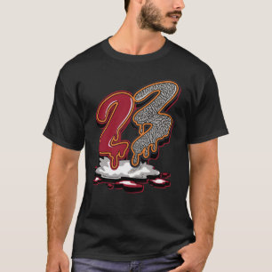 23 Drip Retro Cardinal Red 3s Matching T-Shirt